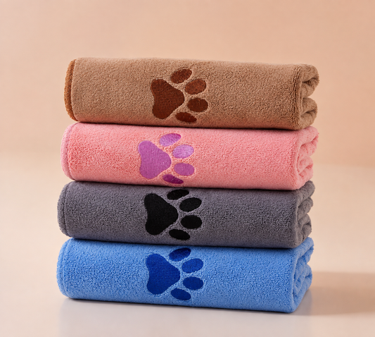 Serviette de bain pour chien en microfibre, super absorbante, séchage rapide
