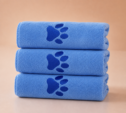 Serviette de bain pour chien en microfibre, super absorbante, séchage rapide